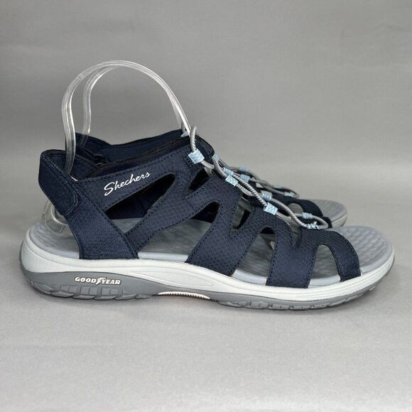 Skechers Sandals Women's Size 10 Blue Lomell Everchanging Goodyear Trail Sandals - Picture 1 of 12
